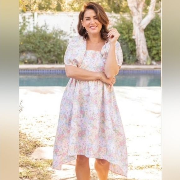Jillian Harris x Joe Fresh Blushing Flower Black Tie Dress  2X - Picture 3 of 14